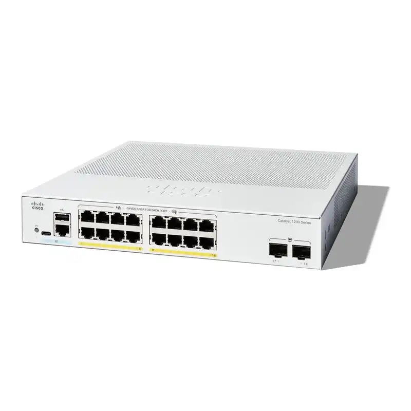 Cisco Catalyst 1200-16P-2G - Commutateur - C3 - intelligent - 16 x 10 - 100 - 1000 (PoE+) + 2 x Gigabi... (C1200-16P-2G)_1